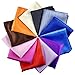 LilMents 12 Mixed Designs Small Square Satin Womens Neck Head Scarf Scarves Bundle Lot Set (Set B)