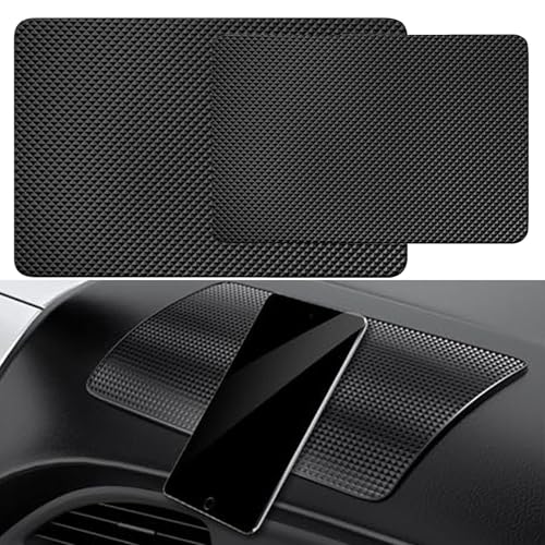 Alfombrillas Antideslizantes para Salpicadero,2 PCS Almohadilla Salpicadero Coche Salpicadero Silicona Multifunción Alfombrilla Salpicadero para Fijación de CochesGafas Teléfonos Móviles