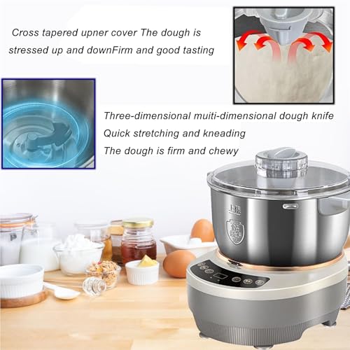 Teigknetmaschine mit Fermentationsfunktion, elektrischer Mixer zum Backen, kompaktes Antihaft-Design für effiziente Teigzubereitung