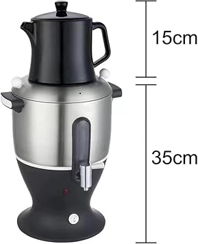 Electric Tea Maker, Stainless Steel Double Pot with Infuser and Keep Warm Function, for Brewing Various Teas and Coffee