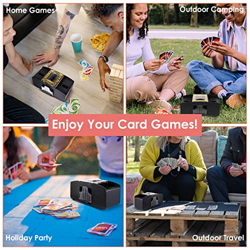 Lineba Card Shuffler, 1/2 Deck Automatic Poker Card Shuffler With Usb Cable Electric Card Shuffler For Playing Uno, Phase 10, Skip-Bo, Texas Hold'em, Poker, Home Card Games #TOP5