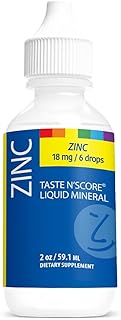 Taste N' Score Zinc Liquid Ionic Mineral Supplement; 100% Pure; 18 mg; 118 Servings