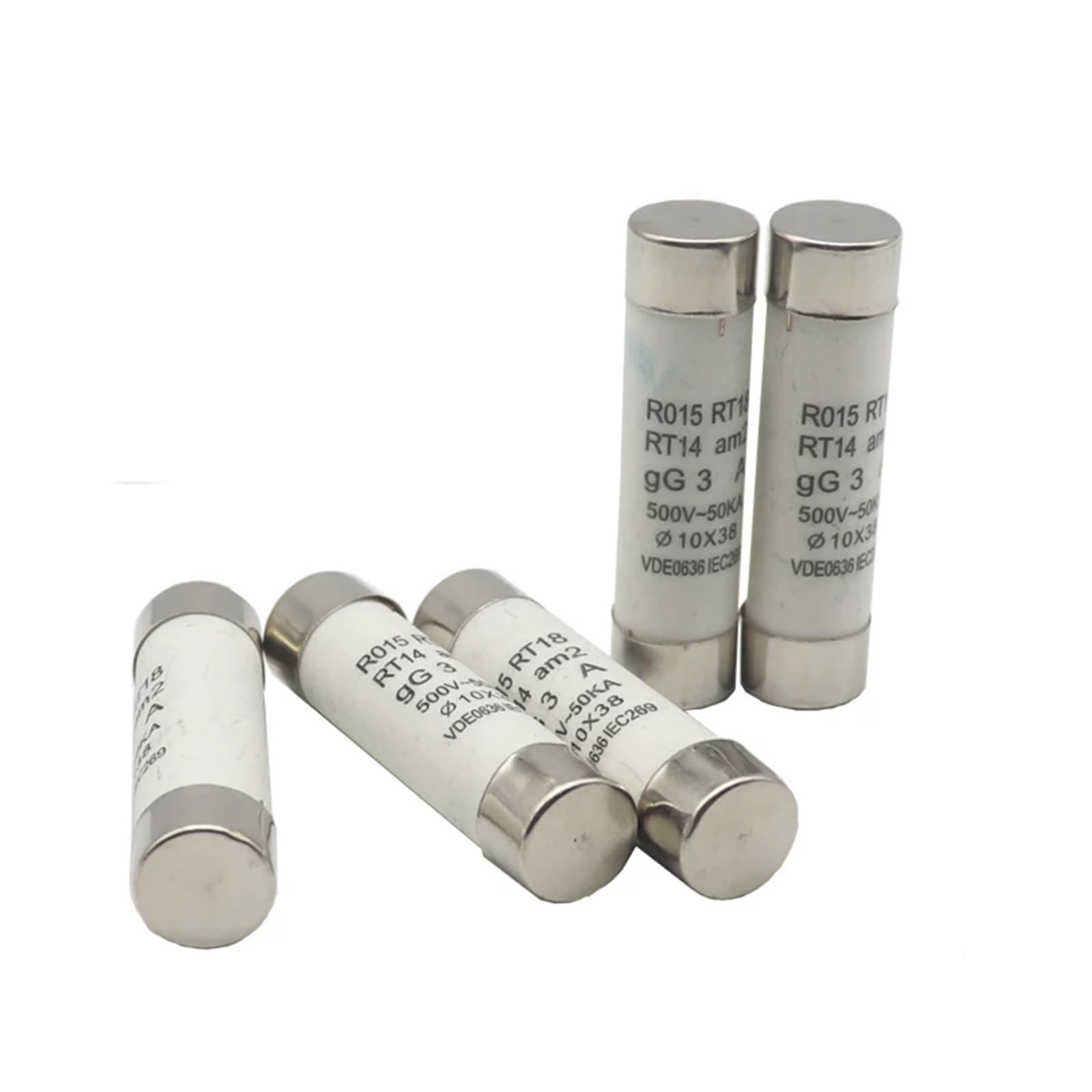 Tube Fuses R015 Rt18 Rt14 7 Fuse Link 20Pcs For RT18 RT14 New Ceramic Fuse 3A 500V 10x38mm R015 25 ...