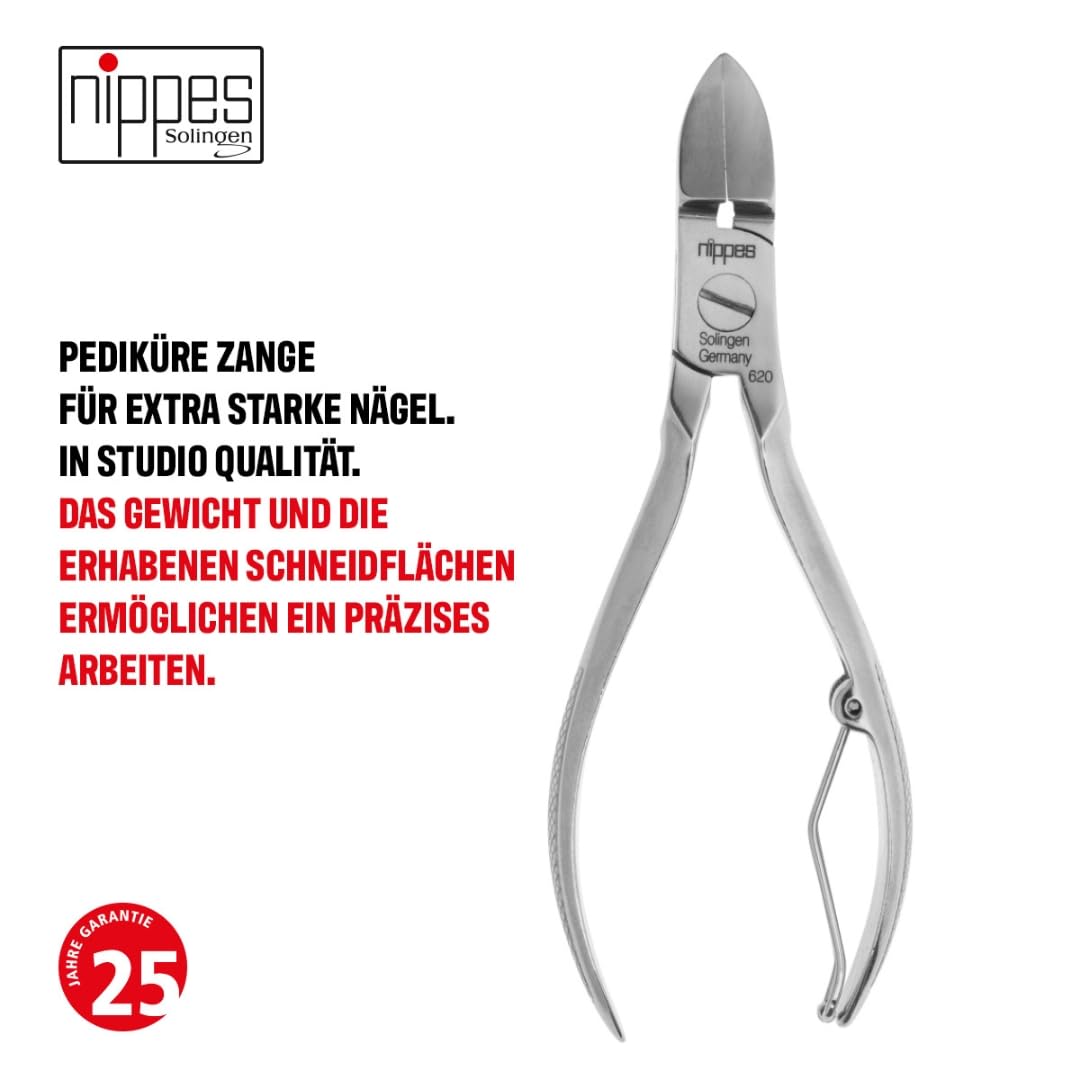 Nippes Solingen Pince à pédicure en acier inoxydable nickelé 13 cm 73 g