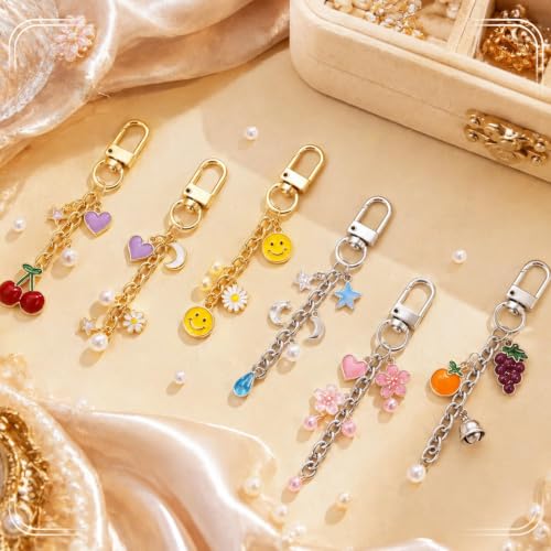 Image of Wurosi 20 Pcs Metal Keychain Making Kit, Gold & Silver