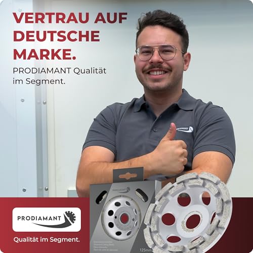 PRODIAMANT Premium Diamant-Schleiftopf 125mm Beton universal 125 mm x 22,2 mm Betonschleifer doppelreihig