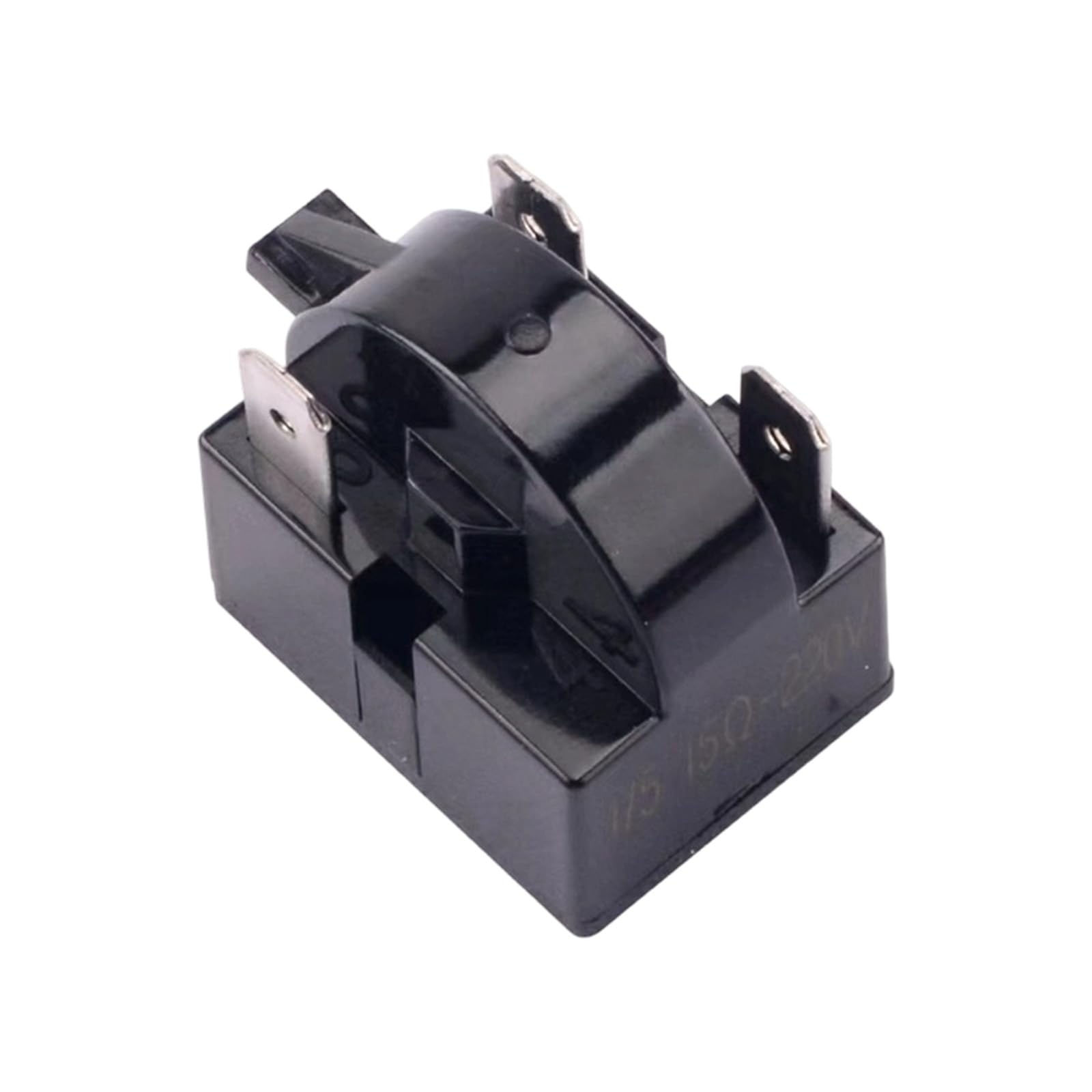Compressor Starter Component and Overload Guard, Black Replacement Part for Compact Refrigerator and Cooling Unit Service Compressor Starter Component Overload Guard Replacement Compact Refrigerator