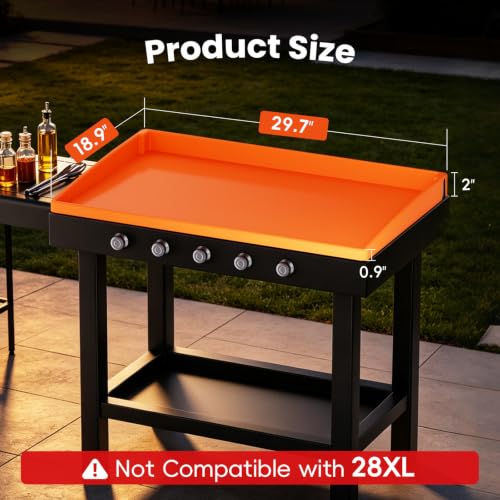 Image of Snuggery 29 Inch Silicone Griddle Mat for Blackstone Griddle - Full Edge Waterproof Grill Lid Pad, Dust & Rust Protection, Food Grade Heavy Duty BBQ Cover for Outdoor Flat Top Grill