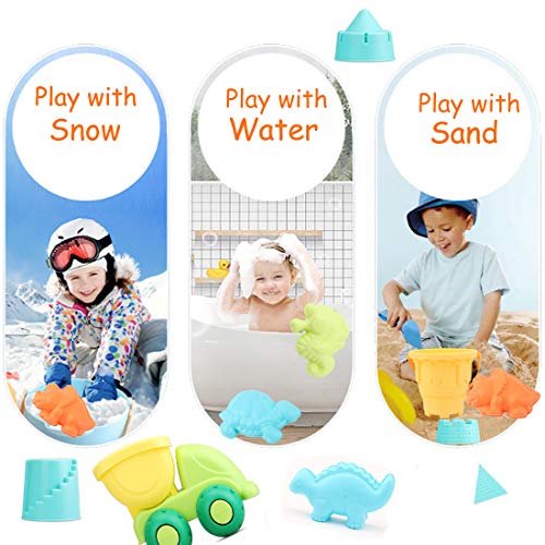 image for Simplenice Sand Toys for Kids, 13Pcs Sand Toys Set Includes Sand Truck