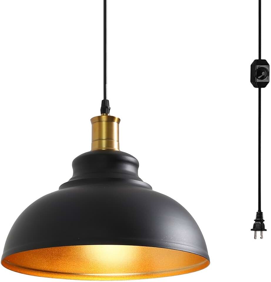 hanging lamps that plug into wall outlet