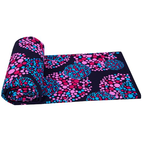 ANNINGWAX African Fabric 100% Cotton Ankara Wax Print Fabric 6 Yards Cloth for Party Dress