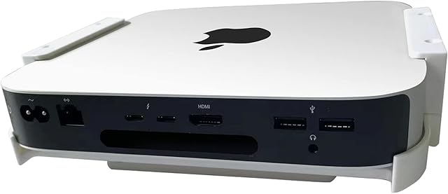 Hosanwell Mac Mini Mount - Custom Mount for Mac Mini M1, Under Desk Mount Wall Mount Bracket VESA Small Factor PC Desktop Hidden Mount Multiple Installation Methods