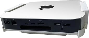 Hosanwell Mac Mini Mount - Custom Mount for Mac Mini M1, Under Desk Mount Wall Bracket VESA Small Form Factor PC Desktop Hidden Install Multiple Installation Methods