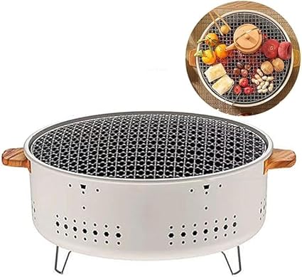 GNOLY Charcoal Barbecue Grill, Portable Charcoal BBQ Grill Stove for Home Party Outdoor Camping/Indoor Outdoor Charcoal Stove to Cooking with folding legs (1Pcs)