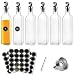 Essig und Ölflasche mit Spender,6PCS 250ML Essig und Ölspender Set mit Trichter,Antifouling-Abdeckung, Etikett, zum Kochen, Salat, Grillen Zubehör