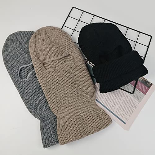 Cieovo BX-A01-004 Knitted Full Face Cover 1 Hole Ski Balaclava Ski Mask Winter Face Mask Winter Headwear Multicolor thumb #2