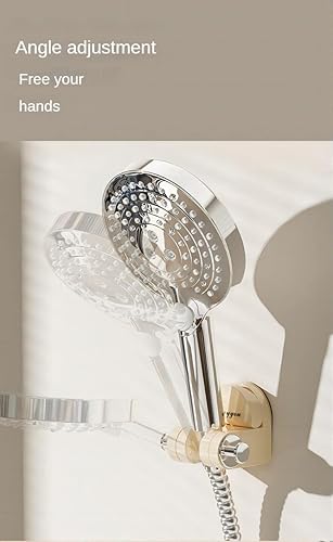 Miniatura 6 de Soporte de ducha con ventosa al vacío, reutilizable, soporte de ducha extraíble (blanco leche)