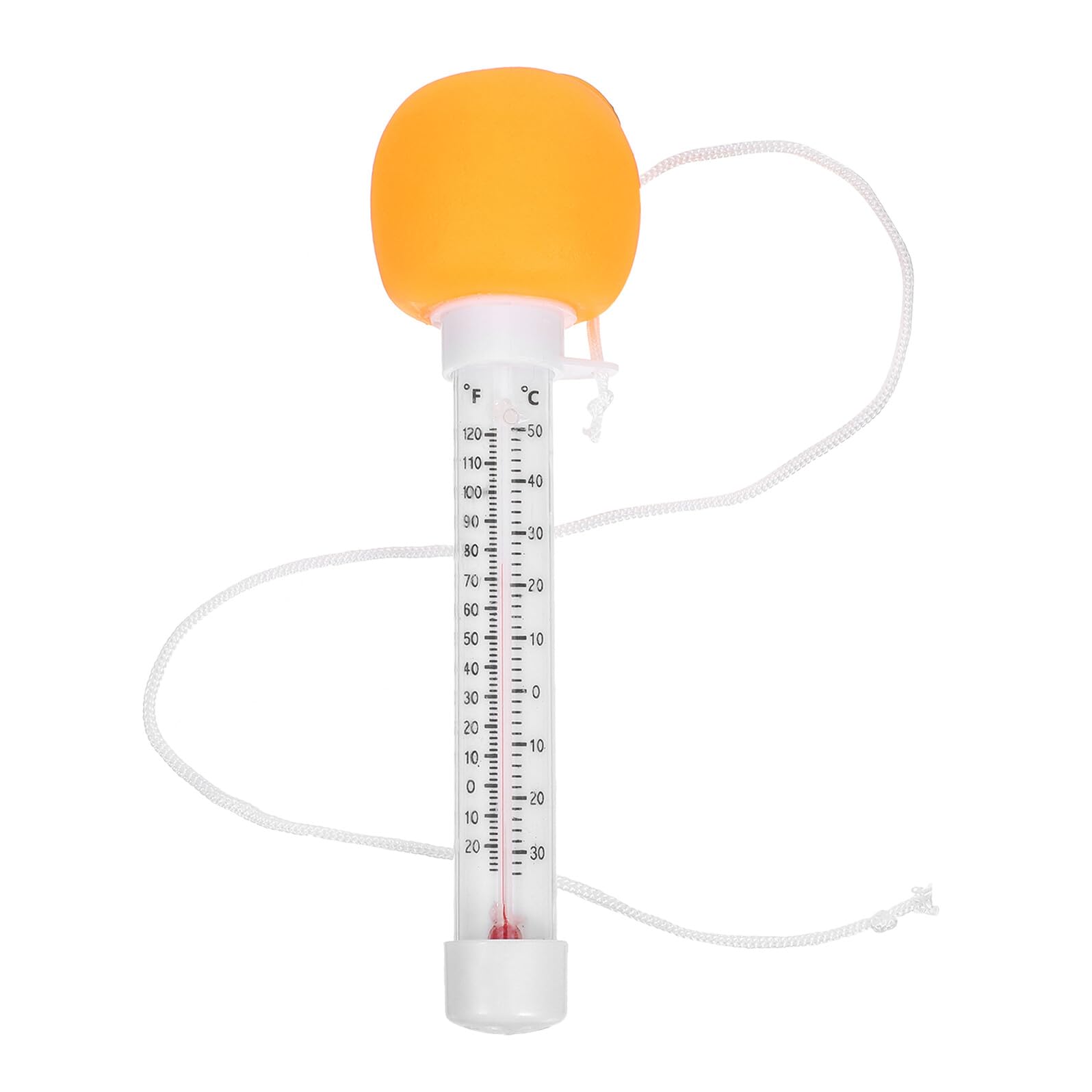 FRCOLOR Floating Pool Thermometer for Babies Bath Water Temperature Gauge Waterproof Spa and Swimming Pool Accessory Orange Design