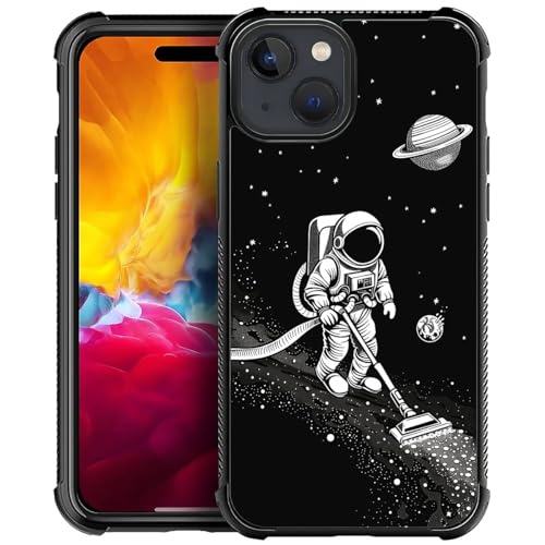 Coque iPhone 15 astronaute tendance, protection antichoc style espace pour fille