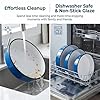 3-Pack Enamel Roasting & Baking Pan Set 10/12/14 Inch Round Cake Pans, High Temperature Resistant Baking Dishes for Turkey Pizza Casseroles Oven Bakeware PFOA & PTFE Free Ideal Gift for Mom - CookWare #5
