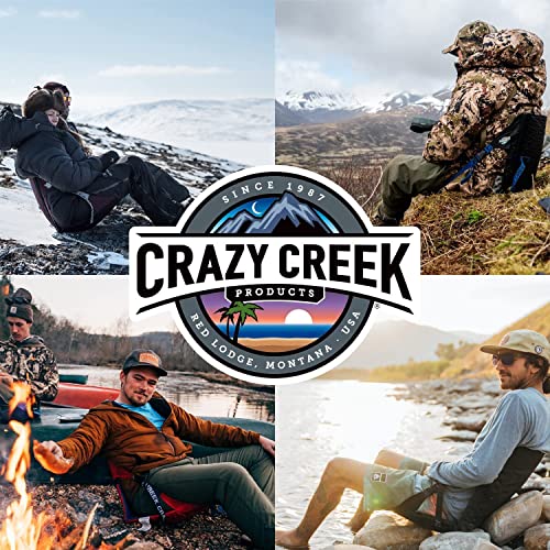 Crazy Creek Hex 2.0 Longback Chair For Backpacking, Camping And Stadium Use, Extra Width & Back Height For Comfort, 250 Lbs Weight Capacity, Adjustable Straps W/Rock Lockster (R) Buckles #TOP7