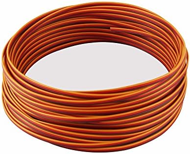 OliYin 50 feet Servo JR Color Extension Cable 3p Line Futaba JR Aircraft Model Wire 30 core x0.08mm 1.2mm