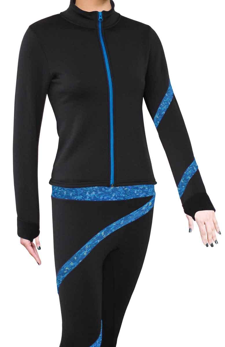 NY2 SPORTSWEAR Figure Skating Polartec Polar Fleece Spiral Jacket - Child Sizes