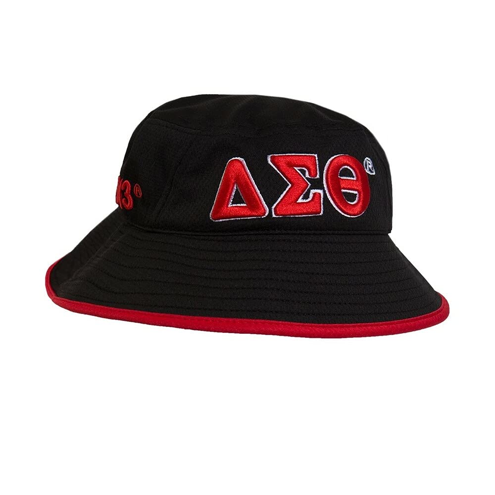 Delta Sigma Theta Sorority Bucket Hat-Black/Red