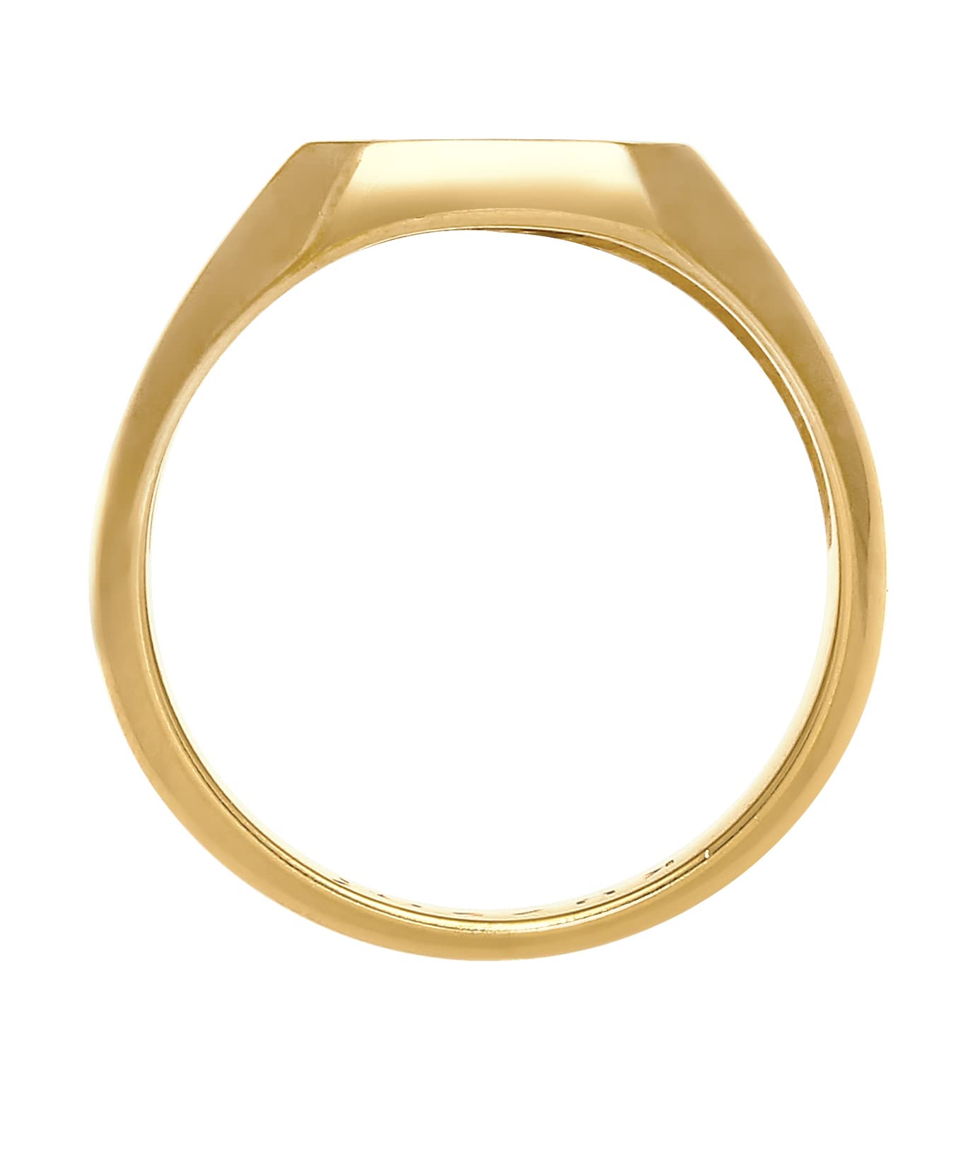 Kuzzoi Anello da uomo con sigillo massiccio (12 mm) di larghezza in argento Sterling 925, anello classico con smalto per uomo, anello in argento dorato da uomo, misura 54-66, 0609950721