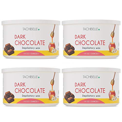 Tachibelle Depilatory Wax Dark Chocolate Wax 14 Oz Professional Hair Removal Made in Italy (Pack of 4)