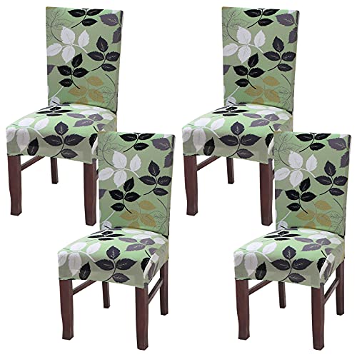 Dining Chair Cover Seat Protector Super Fit Slipcover Stretch Removable Washable Soft Spandex Fabric for Home Hotel Dining Room Ceremony Banquet Wedding Party Restaurant (Color 4, 4 Per Set)