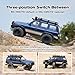 FMS 1/10 LC80 Brushless RC Crawler Pro V2, FCX10 Toyota RC Rock Crawler with Lighting and Two-Speed, Hobby Grade Offroad RC Car for Adults, RS (Blue)