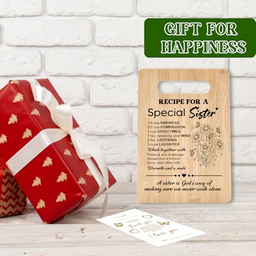 Tabla de Cortar de Bambú para Regalo de Cumpleaños para Hermana, Tabla con Receta para una Hermana Especial, Regalos para Mujeres, Tablas para Decoración de Cocina -004 miniatura 5