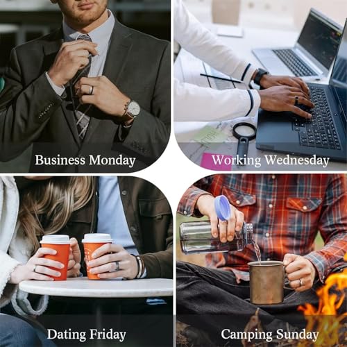 King Will Tungsten Carbide Rings For Men Wedding Band Rings -Customization Promise Engagement Ring Comfort Fit Size 5-152