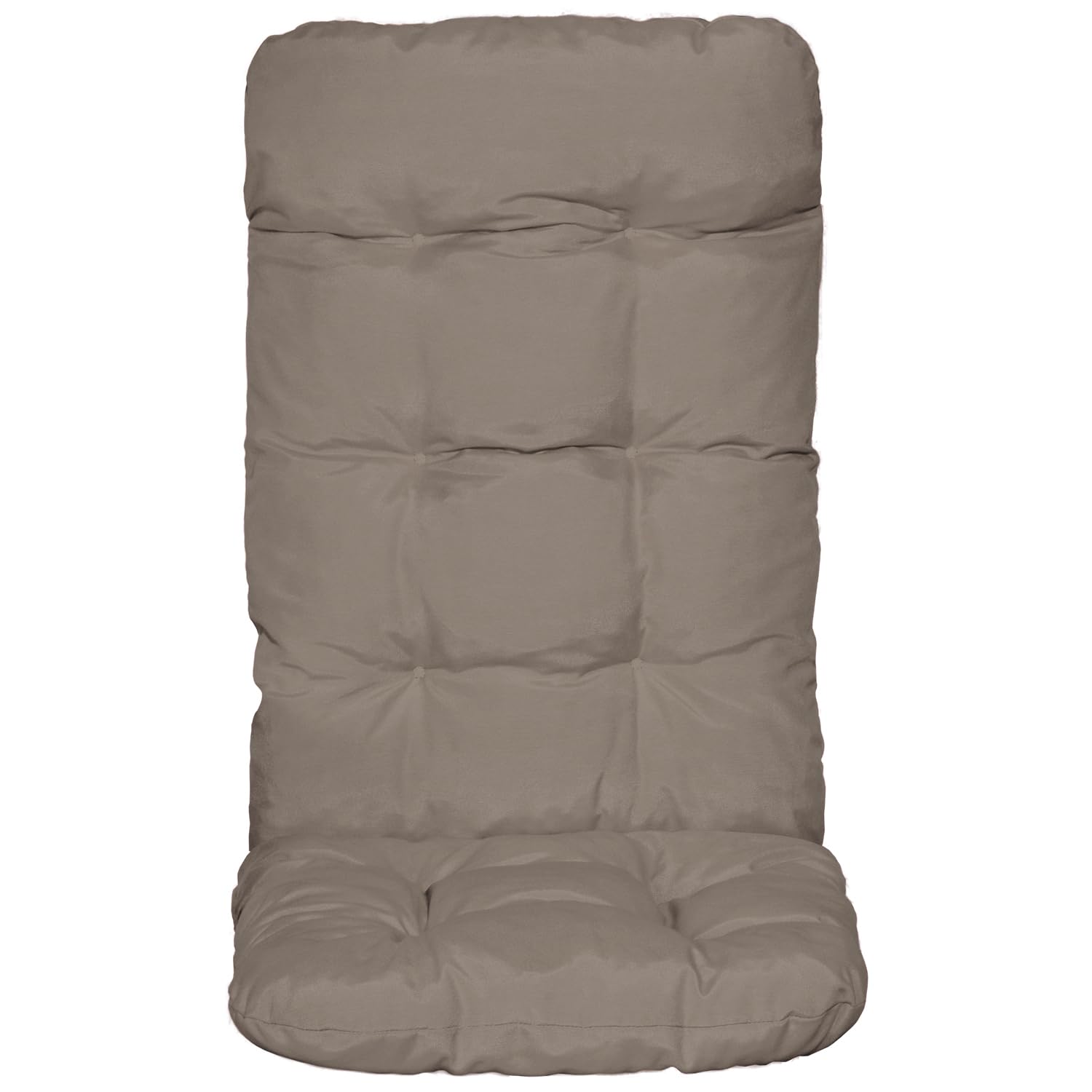 Beautissu Set de 4 Cojines sillas Jardin Flair HL - Cojín para sillas de terraza o Cojines Exterior con Respaldo Alto - 120x50x8 cm - Relleno de Copos de gomaespuma - Azul Paloma