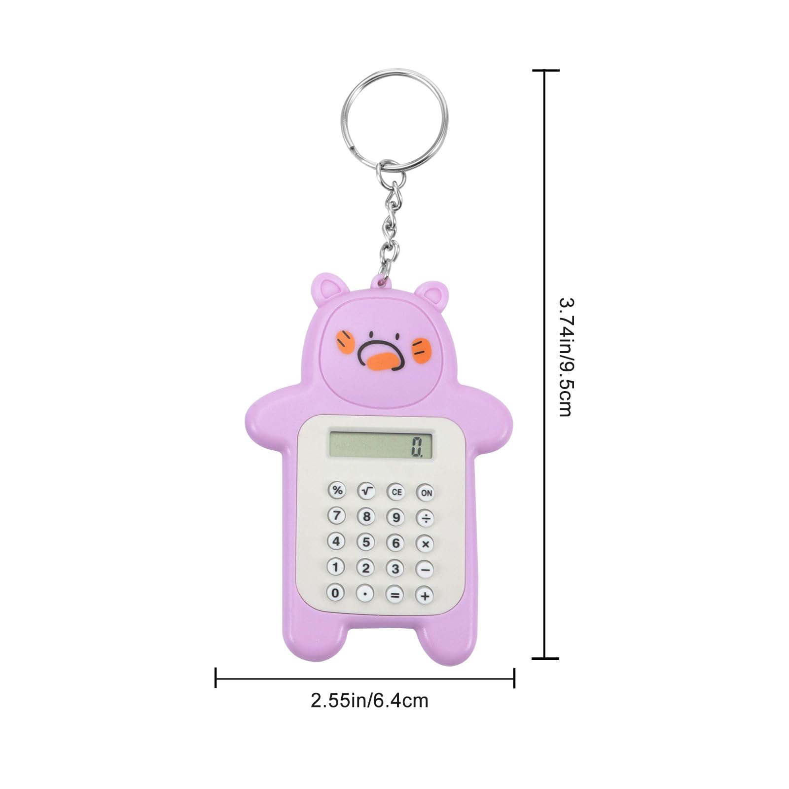 WOFASHPURET 3pcs Arithmetic Mini Printing Financial Small Mini Keychain Xmas Party Car Decorate Plastic Office Calculator