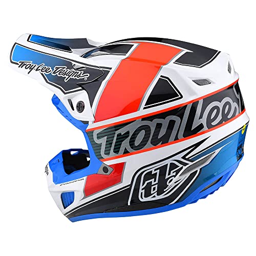 Troy Lee Designs Se5 Composite Team Adult Motocross Helmet W/Mips - Full Face Offroad Motorcycle Dirt Bike Atv Powersports Dual Sport Racing Helmet - Mens Womens Unisex (Orange/Blue, Lg) #TOP1
