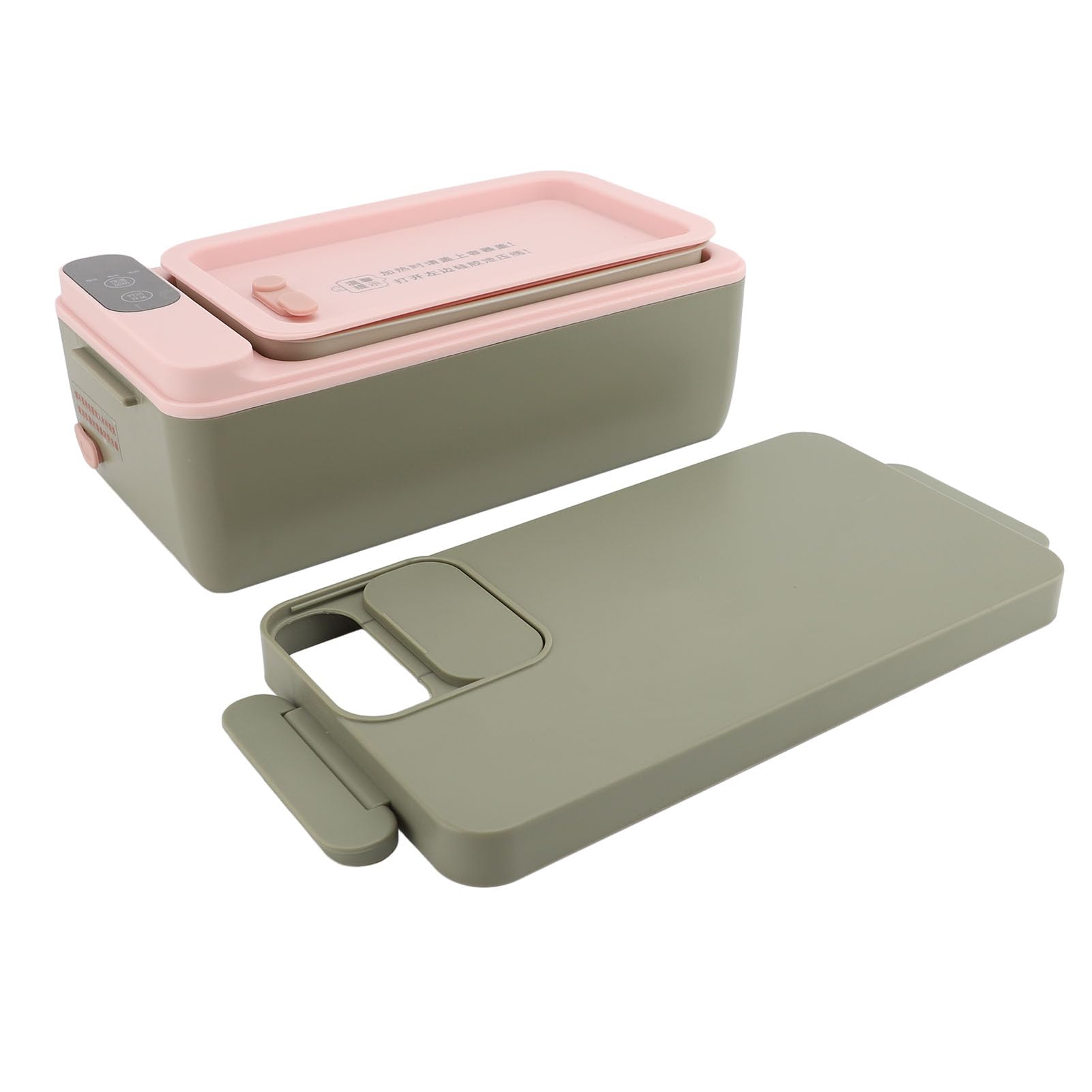 Bewinner Portapranzo Elettrico Senza Fili 1 Litro, Scaldavivande Portatile Ricaricabile USB - Riscaldamento Rapido per Pranzi in Movimento