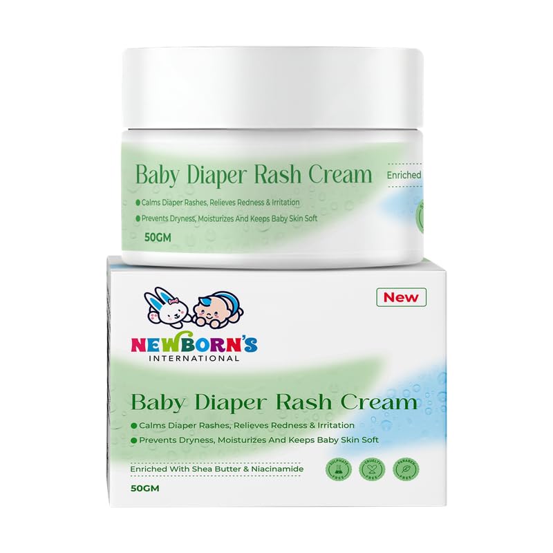Newborn's Gentle Baby Diaper Rash Cream - 50gram (Pack Of 2) | Relieves Rashes | Reduces Redness & Irritation | Fast Relief For Sensitive Skin | Prevents Dryness | No Harsh Chemicals