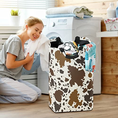Xigua Cow Print Laundry Hamper Large Laundry Basket 72L Foldable Dirty Clothes Toys Organizer Bag With Handles For Bathroom,Bedroom,College Dorm,Kids Room #TOP5