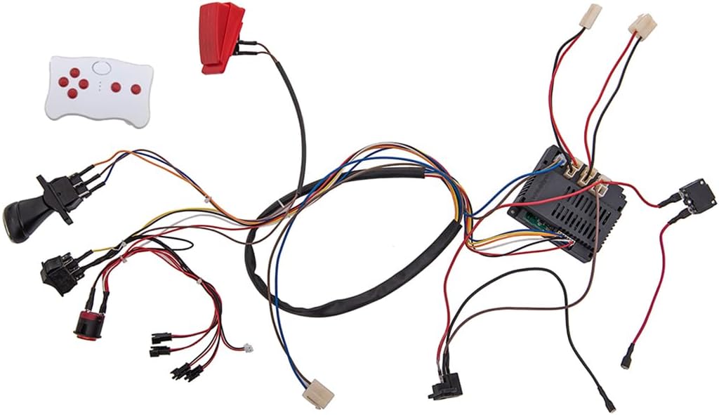 Weelye 12 Volt Children Electric Car DIY Modified Wires and Switch Kit, 2.4G Bluetooth Remote Control Self-Made Baby Ride On Car Accessories