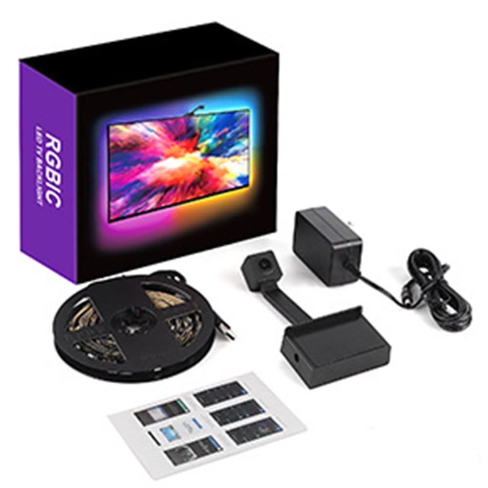 DONGXIAO Luce a LED for TV, luci TV Retroilluminazione TV a LED, TV LED,Schermo TV con Impugnatura for Fotocamera Striscia di Luce Ambientale LED Intelligente sincronizzata(TV72~85in)