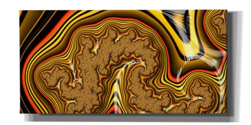 Epic Graffiti 'Golden Swirl' by Epic Portfolio, Canvas Wall Art, 24