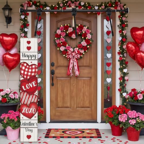 Easter Wreath Garland Hanger for Front Door , Adjustable Fits 18"- 82" Door Widths , Heavy-Duty Christmas Daily Decoration Holder for Wreaths, Lights & More , No Screws, Drilling, No Damage Door by BAIYUNSKY - Image 2