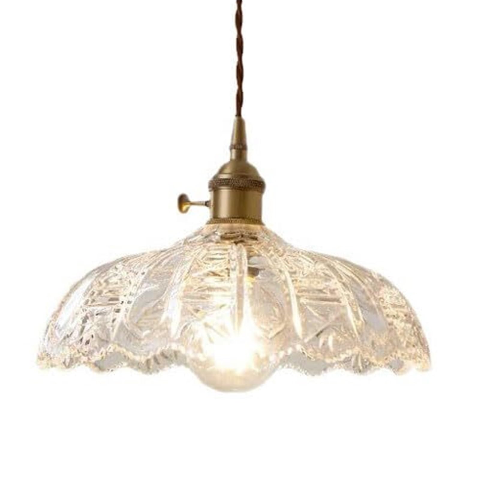 HUAYUSEDF Modern Simple Personalized Glass Pendant Lamp Chandelier Hanging Lighting Ceiling Fixture E27 Flush Mount for Bedroom Restaurant Hotel