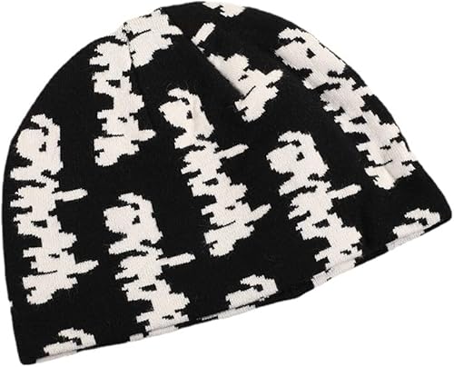 LaurelTree Y2K Beanies y2k Hat Grunge Accessories Slouchy Beanies for Women Y2k Clothes Crochet Hats (Black)