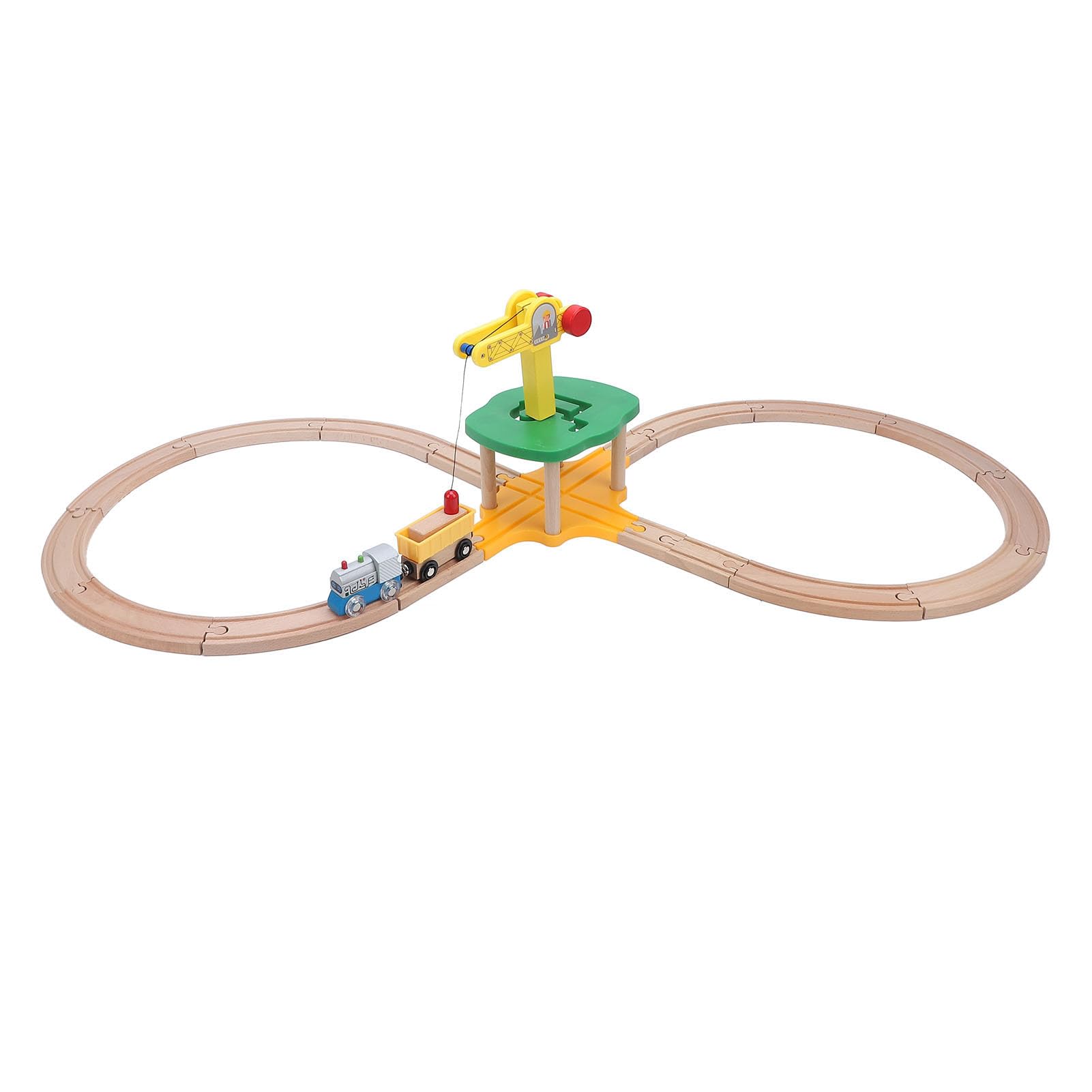 Tangxi Pacchetto di Espansione Binari Ferroviari in Legno Premium con Blocchi Educativi per L'apprendimento Pratico, Ideale per il Gioco Fantasioso dei Bambini, Legno di Faggio + ABS, 2 Set di Binari