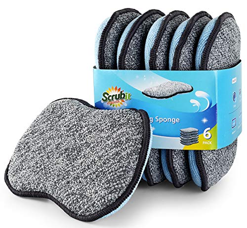 Scrub-it Microfiber Dual-Texture Sponges 6-Pack (Large)