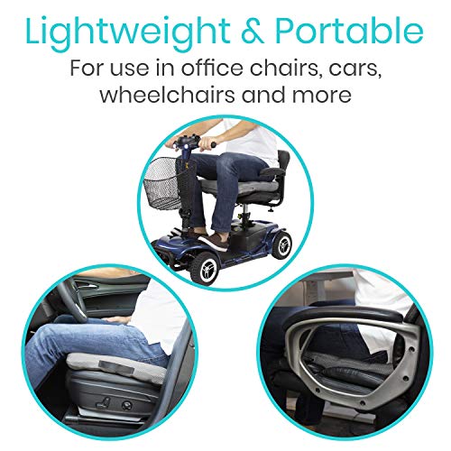 Vive Air Seat Cushion - Pressure Relief Back Support Pad For Tailbone, Sciatica, Coccyx Pain - Orthopedic Seating For Car, Office Chair, Wheelchair, Travel - Portable And Inflatable - Soft Or Firm #TOP3