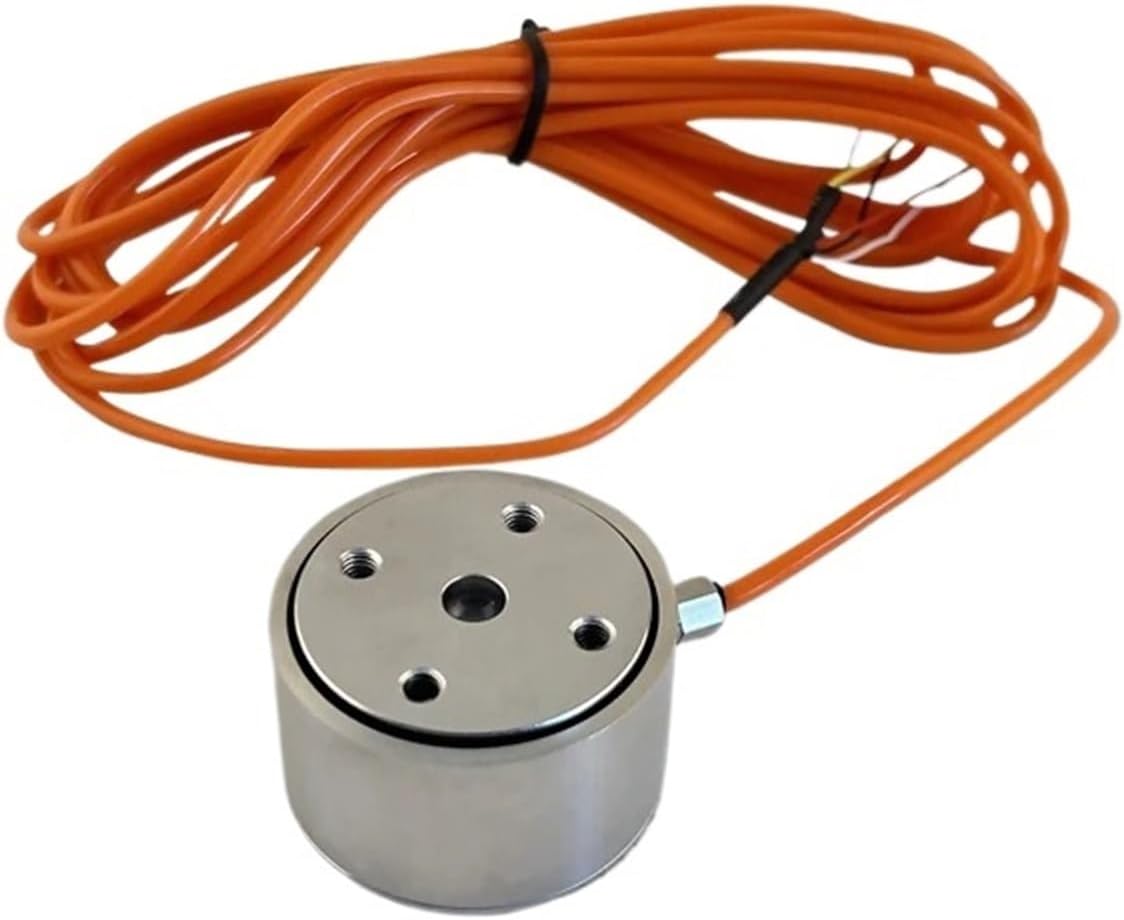 Button Load Cell 0-2000kg Compression Force Sensor 1.0–2.0mV/V 10kHz Stainless Steel High Precision Weighing Transducer(2T)